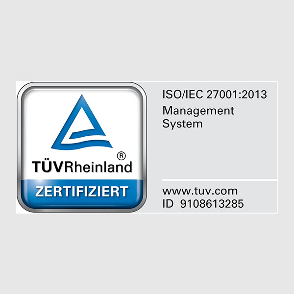 EN 50600 und ISO 27001 Logo für die Zertifizierung von conova Rechenzentren Zertifizierung