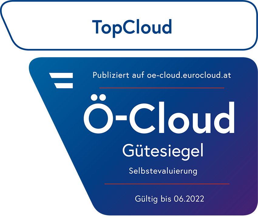 Ö-Cloud Gütesiegel für conova TopCloud